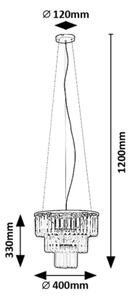 Lustră pe cablu Rabalux 72265 ELOISA 3xE27/25W/230V