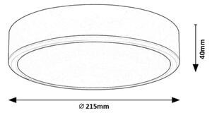 Plafonieră LED Rabalux 71244 LAURI LED/22W/230V d. 21 cm alb