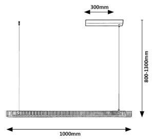 Lustră LED pe cablu Rabalux 72214 CITAL LED/36W/230V 3000K