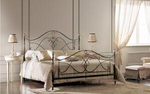 Pat lemn masiv Alicante – din fier forjat 90/120/160/180x200cm - 90x200