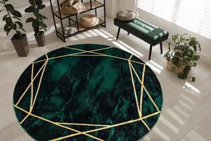 Exclusiv EMERALD covor 1022 cerc - glamour, stilat, marmură, geometric sticla verde / aur