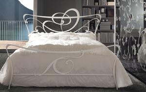 Pat lemn masiv Susan – eleganță curbilinie din fier forjat - 160x200