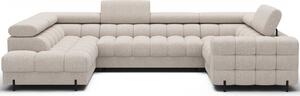Colțar lemn masiv Formă U Extensibil Factory 346x205cm Personalizabil - Cotiera pe partea dreapta