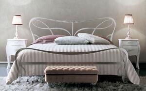 Pat lemn masiv Athos – design rafinat din fier forjat - 120x200