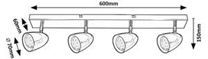 Spot Rabalux 73022 PERICO 4xGU10/5W/230V alb