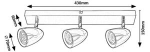 Spot Rabalux 73020 PERICO 3xGU10/5W/230V alb