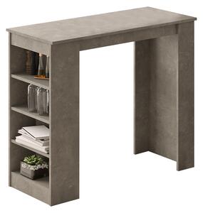 Masa Bar Din Lemn Ragoon Finisaj Gri Antichizat 139x103 Cm