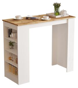 Masa Bar Din Lemn Ragoon Finisaj Alb-Stejar 139x103 Cm