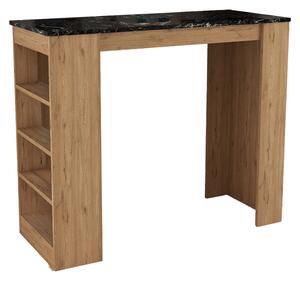 Masa Bar Bikos Stejar-Marmura Neagra 120x51.5 Cm