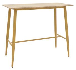 Masa Bar Tamonn Stejar Sonomam Picioare Metalice Finisaj Lemn 120x60 Cm