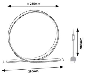 Lampă LED de masă Rabalux 74210 AZULA LED/5W/230V 4000K negru