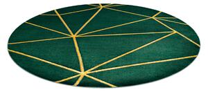 Exclusiv EMERALD covor 1013 cerc - glamour, stilat, geometric sticla verde / aur