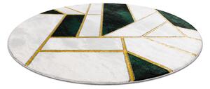 Exclusiv EMERALD covor 1015 cerc - glamour, stilat, marmură, geometric sticla verde / aur