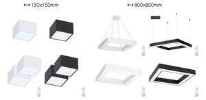 Plafonieră LED dimabilă Immax NEO 07239L CANTO LED/60W/230V negru Tuya + telecomandă