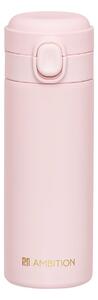 Cana termos 350ml, buton de siguranta, roz, Alice
