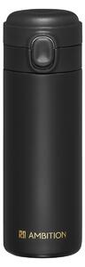 Cana termos 350ml, buton de siguranta, negru, Alice