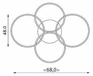 Plafonieră LED dimabilă Brilagi ORBITS LED/49W/230V 3000-6000K + telecomandă