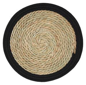 Suport farfurie 30cm, margine neagra, Boho
