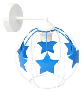 Lampă de perete pentru copii STARS 1xE27/15W/230V albastru/alb
