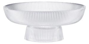 Suport tort cu talpa 25cm, sticla, transparent, Curly