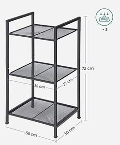 Raft, Songmics, Negru, 38x30x73.5 cm