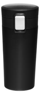 Cana termos 350ml, buton de siguranta, negru, Spark