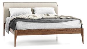 Pat lemn masiv Bordo Tapitat 140/160/180x200 cm - 140x200