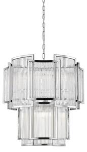 Lustră pe lanț Zuma Line P0528-08A-F4AC SERGIO 8xE14/60W/230V argintiu