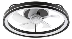 Plafonieră LED cu ventilator FARGO LED/37W/230V negru + telecomandă