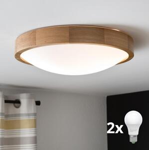 Plafonieră LED Brilagi CARVALHO SLIM 2xE27/60W/230V stejar d. 37 cm