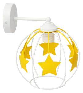 Lampă de perete pentru copii STARS 1xE27/15W/230V galben/alb
