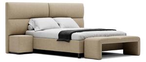 Pat Swon Tapitat cu Saltea 140/160/180x200cm - 140x200