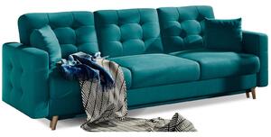 Canapea lemn masiv Asgard Personalizabilă, 233 × 92 × 93 cm - Mat Velvet 75