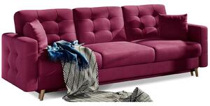 Canapea lemn masiv Asgard Personalizabilă, 233 × 92 × 93 cm - Mat Velvet 68