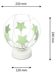 Lampă de masă pentru copii STARS 1xE27/15W/230V verde/alb