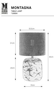 Lampă de masă Markslöjd 108684 MONTAGNA 1xE14/40W/230V 45 cm bej/negru