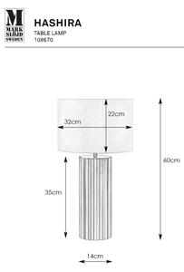 Lampă de masă Markslöjd 108670 HASHIRA 1xE27/40W/230V alb/negru