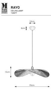 Lustră pe cablu Markslöjd 108677 RAYO 1xE27/40W/230V bej/bambus