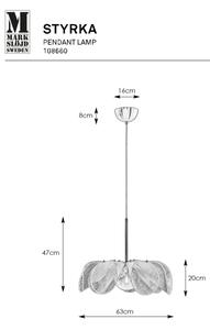 Lustră pe cablu Markslöjd 108660 STYRKA 1xE27/40W/230V d. 63 cm negru