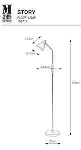 Lampadar Markslöjd 108715 STORY 1xE14/40W/230V alamă