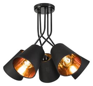Lustră pe tijă IRMA 5xE27/60W/230V negru