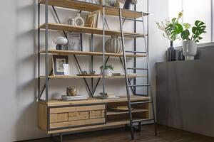 Bibliotecă lemn masiv Prime Personalizabilă, 230 × 42 × 174 cm