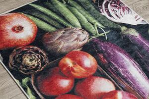 ANDRE 1711 covor lavabil Fructe si legume, bucatarie, anti-alunecare - verde