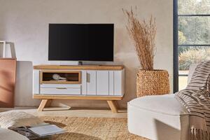 Comodă TV lemn masiv Havana Personalizabilă, 60 × 42 × 120 cm - Tabac