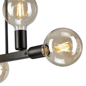 Lustră pe tijă ASTRID 6xE27/60W/230V negru