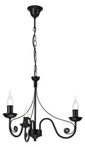 Lustră pe lanț DONATO 3xE14/40W/230V negru