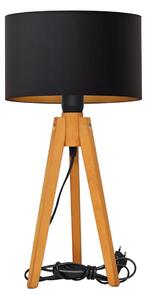 Lampă de masă ALBA 1xE27/15W/230V negru/auriu/stejar