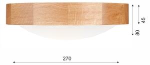 Brilagi-LED RGBW Plafonieră reglabilă CARVALHO SLIM, 1xE27/9W/230V, Wi-Fi, stejar natural, diametru 27 cm