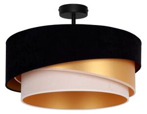 Lustră aplicată Duolla KOBO 1xE27/15W/230V d. 45 cm negru/auriu/crem