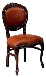 Scaun lemn masiv clasic Windsor cu Spătar Tapițat, 48 × 55 × 99 cm - Nuc